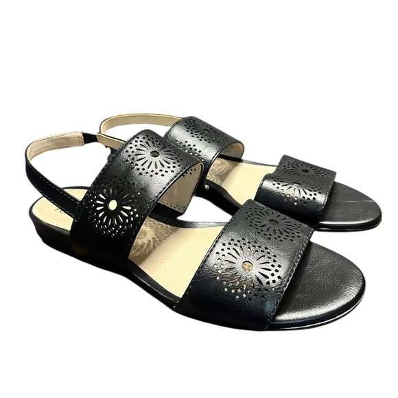 Life Stride Shoes - LifeStride Velocity Memory Foam Corinne Open Toe Stretch Slingback Sandals SZ 7